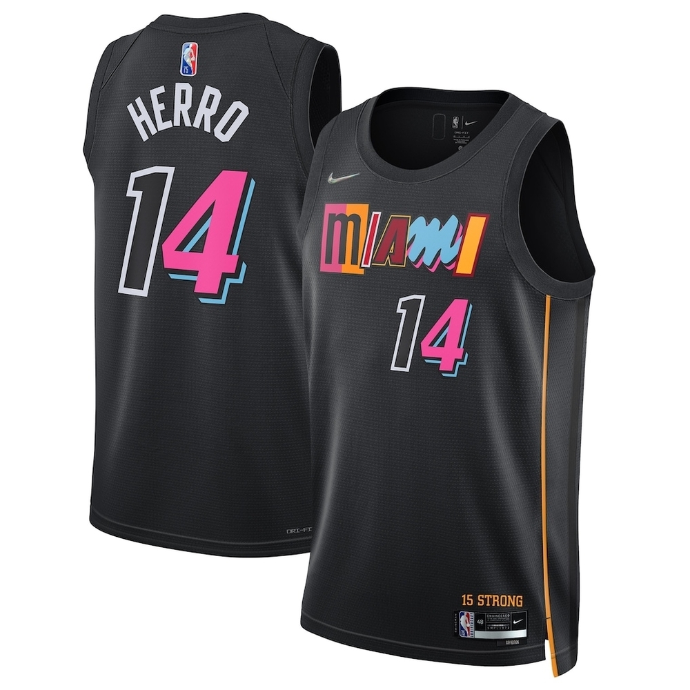 Nike NBA Miami Heat Tyler Herro City Edition Jersey 75th Anniversary - med #145